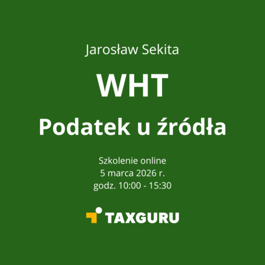 WHT - Podatek u źródła 2026